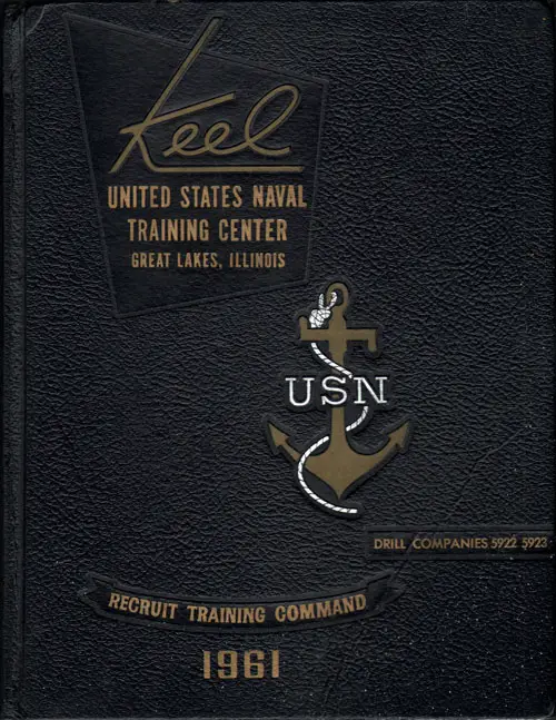 Front Cover, USNTC Great Lakes "The Keel" 1961 Company 5922.