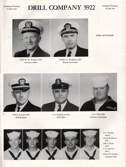 Drill Company 61-5922 Recruits, Page 1.