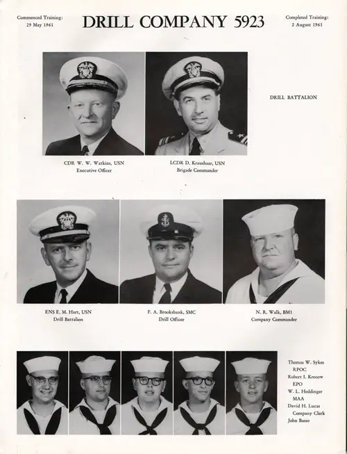 Drill Company 61-5923 Recruits, Page 1.