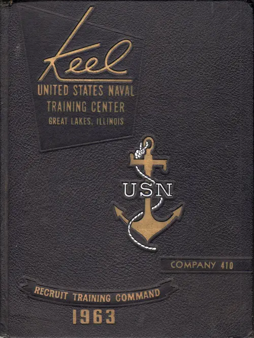 Front Cover, USNTC Great Lakes "The Keel" 1963 Company 410.