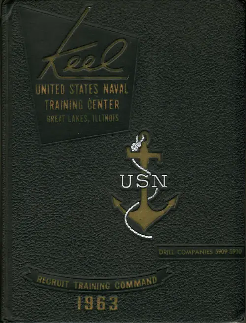 Front Cover, USNTC Great Lakes "The Keel" 1963 Company 5909.