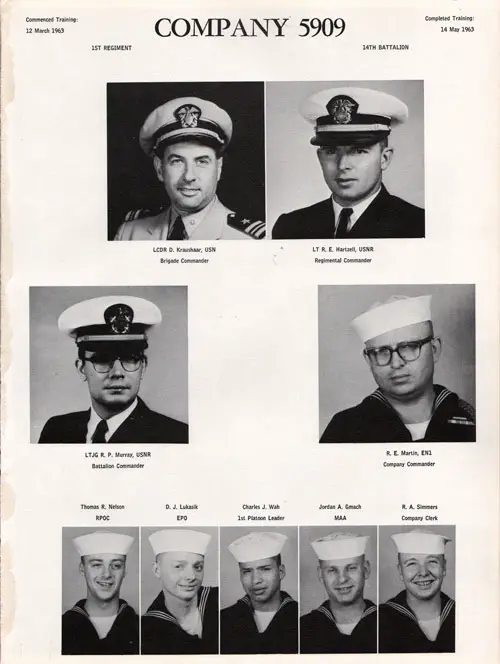 Drill Company 63-5909 Recruits, Page 1.