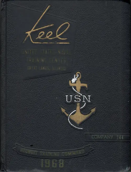 Front Cover, USNTC Great Lakes "The Keel" 1968 Company 244.
