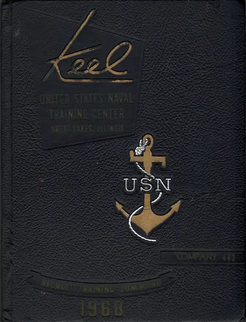 Front Cover, USNTC Great Lakes "The Keel" 1968 Company 443.