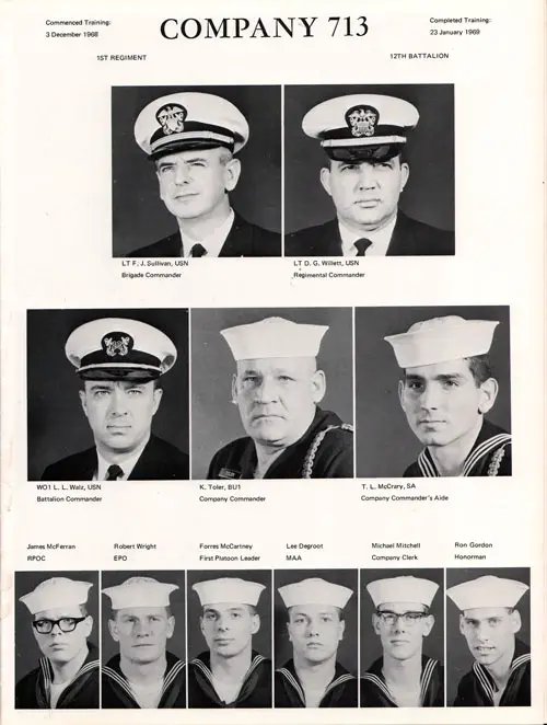 Company 68-713 Recruits, Page 1.