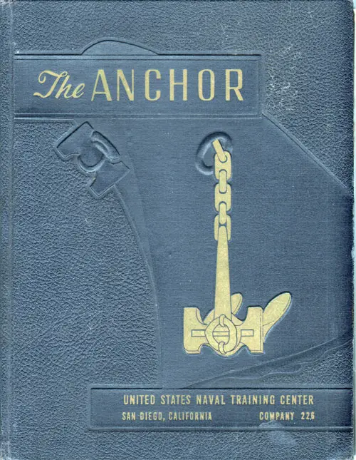 Front Cover, Navy Boot Camp Book 1958 Company 226 The Anchor