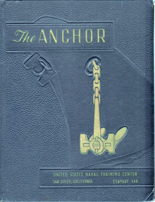Front Cover, Navy Boot Camp Book 1958 Company 548 The Anchor