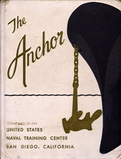 Front Cover, Navy Boot Camp Book 1959 Company 093 The Anchor