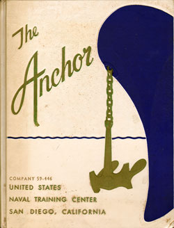 Front Cover, Navy Boot Camp Book 1959 Company 446 The Anchor