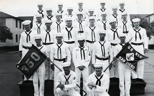 Group Photo of Company 67-350 Commander J. D. Cruz, GMG1, and Petty Officers, 11 September 1967
