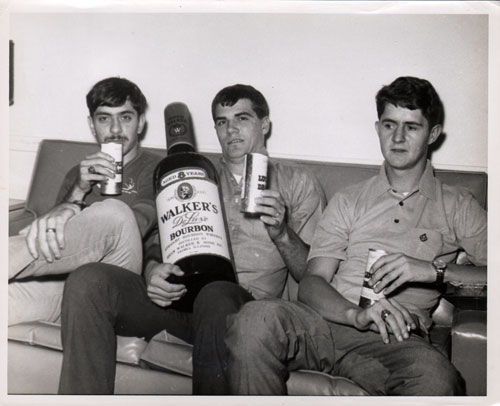 1970s Staged Photograph of Virgil Lovejoy and Two Shipmates