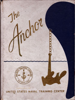 Front Cover, Navy Boot Camp Book 1976 Company 025 The Anchor