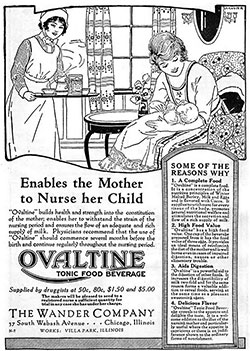 Ovaltine Enables the Mother to Nurse her Child - 1922 Ad