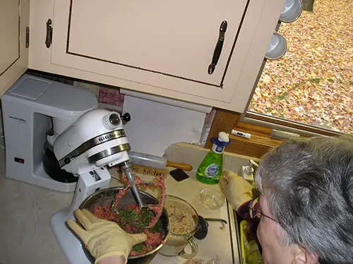 Using a Heavy Duty Mixer Makes This Recipe Much Easier for the Home Chef. 5 Pounds of Meat Form the Basis of This Recipe.