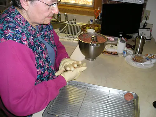 Once You Fill a Scoop, You Will Need To Roll the Meatball Mixture in Your Hands, or the Meatballs Will Break Apart During Baking.