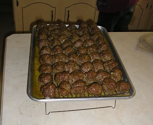 Swedish Meatballs Fresh Out of the Oven.