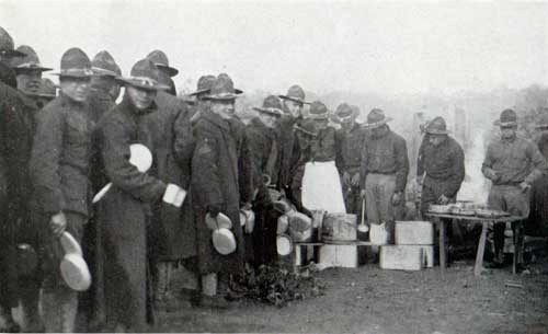 Mess line at rifle range