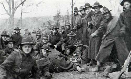 Mess of enlisted men at rifle range
