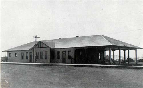 C. B. & Q. Depot at Camp Grant