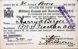 Military Census and Inventory Card