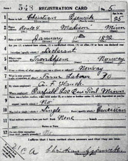WWI Draft Registration Cards