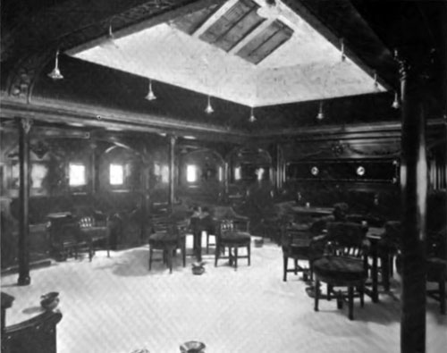 Smoking Room on the Allan Royal Mail Line SS Victorian.
