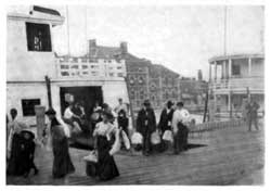 Groups of Immigrants Landing At Ellis Island