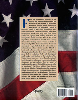 Back Cover - They Became Americans: Finding Naturalization Records and Ethnic Origins