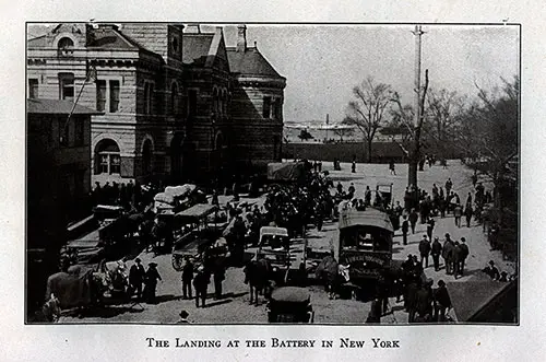 The Landing at the Battery in New York