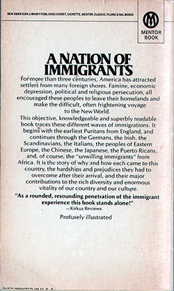 Back Cover - America Fever: The Story of American Immigration