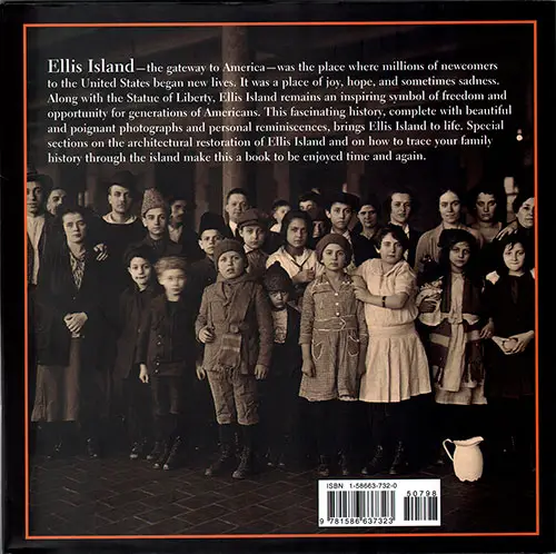 Back Cover, Ellis Island: Gateway to the American Dream by Pamela Reeves, © 2002.