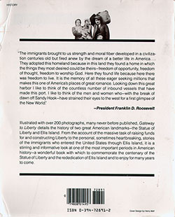 Back Cover - Gateway to Liberty: The Story of the Statue of Liberty and Ellis Island