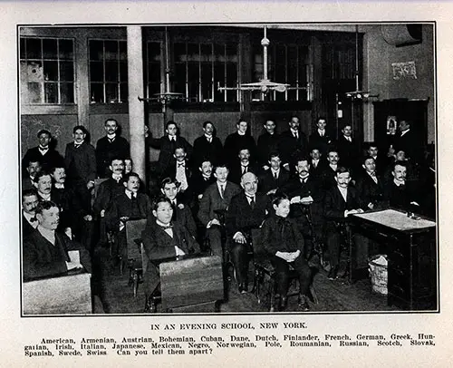 Immigrants at Evening School in New York