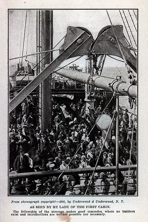 Steerage Passengers on the Deck of an Ocean Liner
