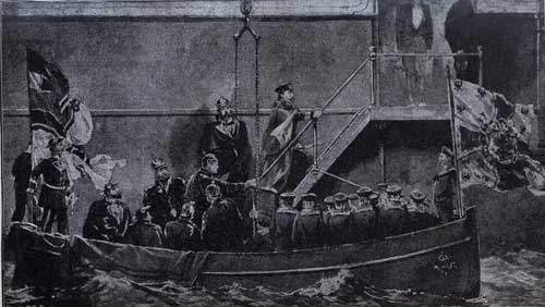 Arrival of Emperor Wilhelm II on the SS Lahn.