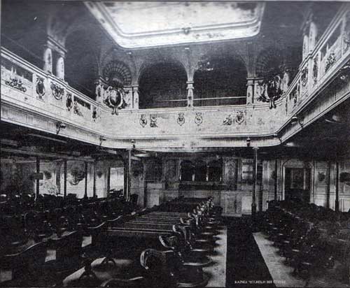 First Class Dining Saloon on the SS Kaiser Wilhlem der Grosse.