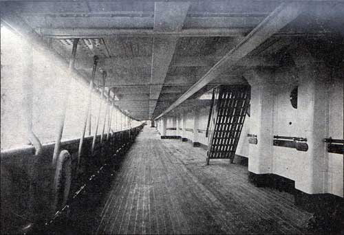 First Class Promenade Deck on the SS Kaiser Wilhelm der Grosse.