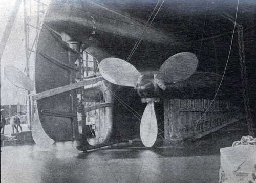 View of the Screws on the SS Kaiser Wilhelm der Grossse.