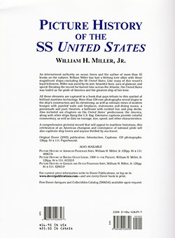 Back Cover, Picture History of the SS United States (2003)