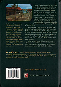 Back Cover - Veit og Gate: Daglegliv i Midtbyen i Trondheim 1880-1950