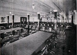 Second Saloon Dining Room on the S.S. Corsican - 1908