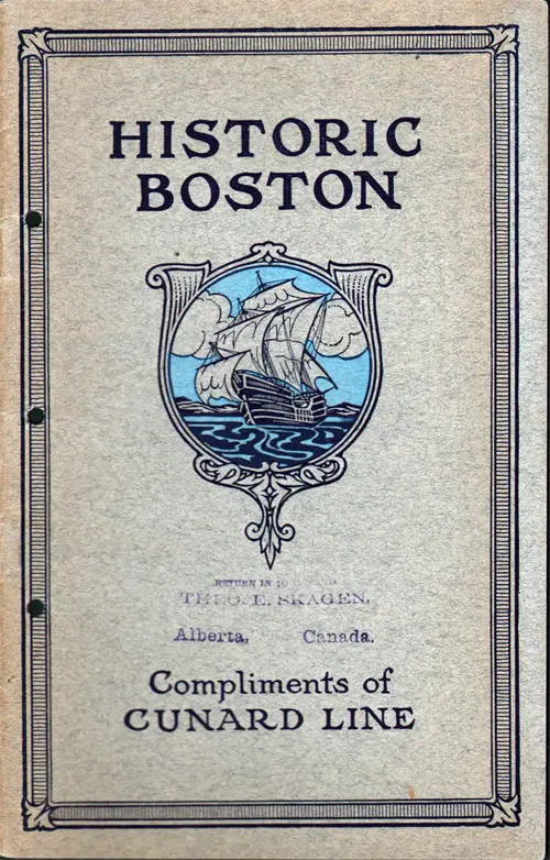 Service to Boston by the Cunard Line - 1914 