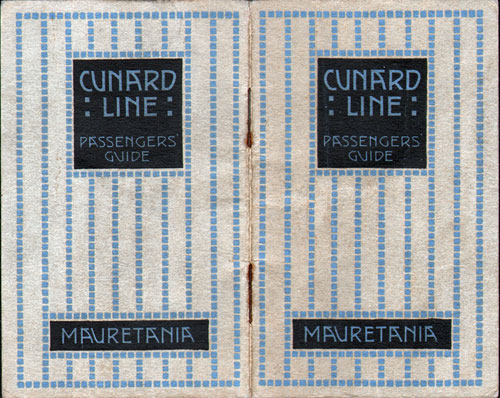 Passengers' Guide to the RMS Mauretania from 1921