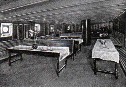Third Class Smoking Room, RMS Ivernia of the Cunard Line