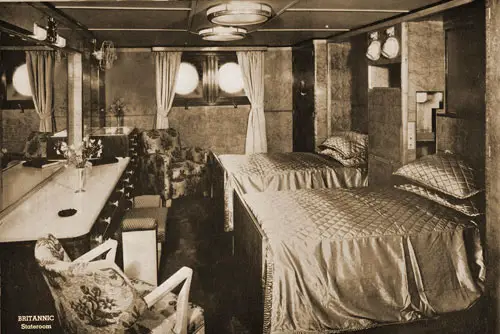 First Class Stateroom on the MV Britannic.