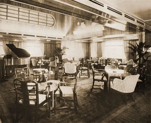 First Class Lounge on the RMS Parthia.