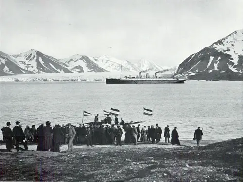 Photo 069: The SS Auguste Victoria in the harbor at Bell Sund, Spitsbergen