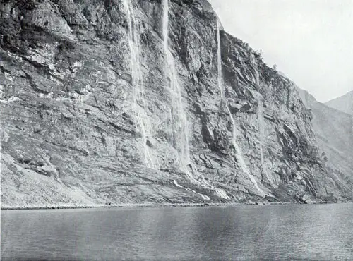 Photo 098: The Seven Sisters waterfalls located a few kilometers from the village of Gieranger. Seven Sisters is aptly named from the seven separate streams that join at the top of the falls.