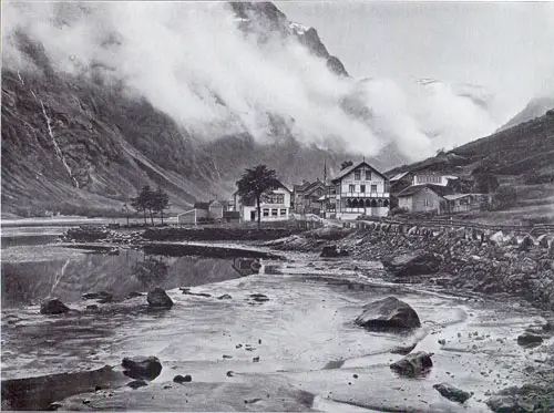 Photo 110: View of the Village - The Viking Hotel and Café is at the center of the photograph. 