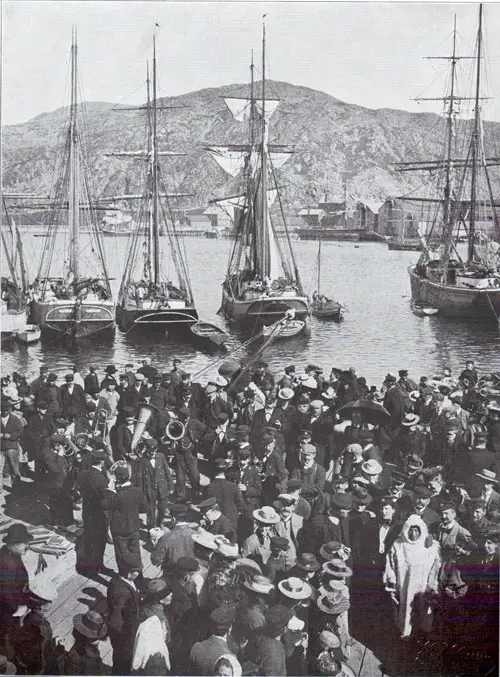 Photo 063: A Band Concert at the Pier at Hammerfest Harbor draws a large crowd